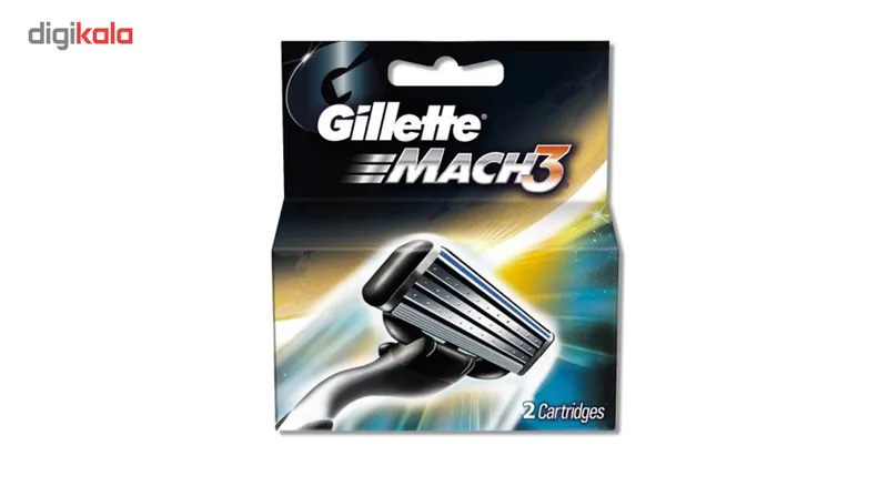 تیغ یدک ژیلت مدل MACH 3 بسته 2 عددی - تصویر 2
