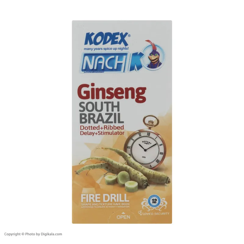 کاندوم تاخیری جینسینگ کدکس مدل Ginseng بسته 12 عددی - تصویر 4