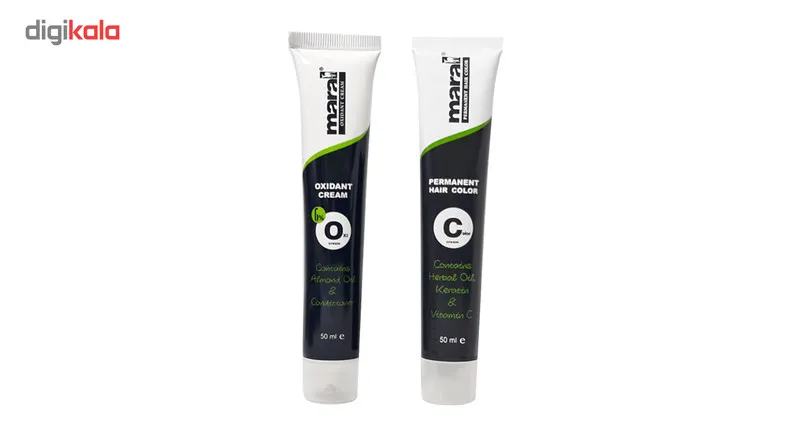 کیت رنگ مو مارال مدل Black Brown حجم 50 میلی لیتر رنگ مشکی تیره - تصویر 2
