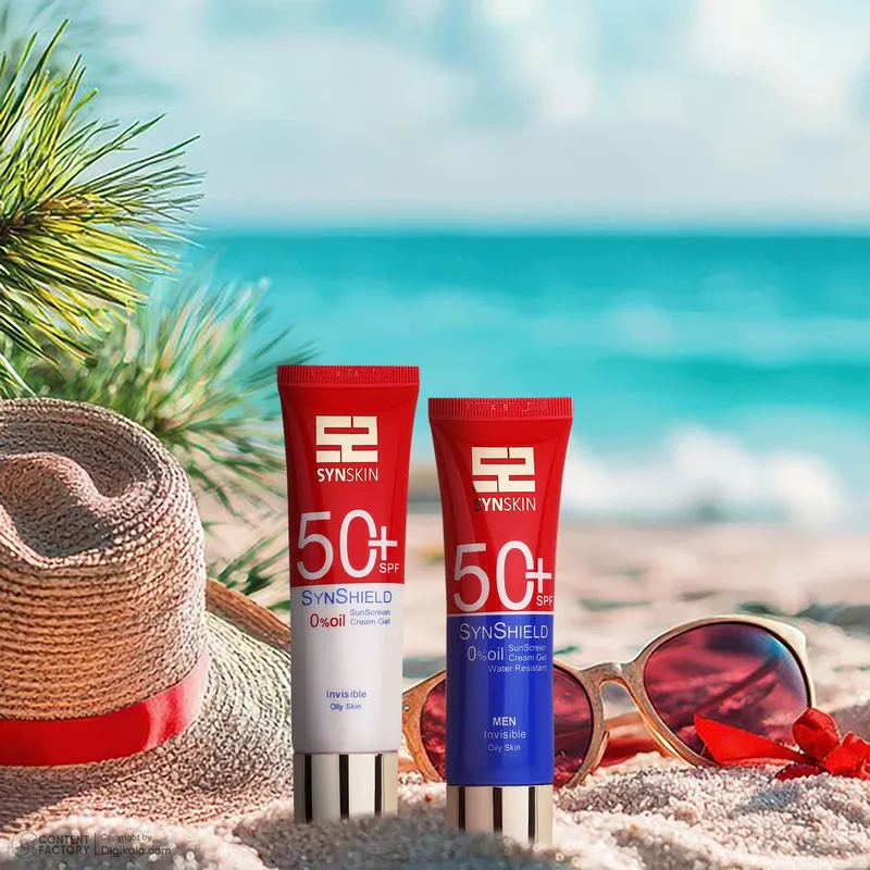 ژل کرم ضدآفتاب بی‌رنگ ساین اسکین SPF50 مدل ساین شیلد، مناسب پوست‌های چرب، حجم 50 میلی‌لیتر به همراه کرم ژل ضدآفتاب آقایان مدل ساین شیلد - تصویر 4