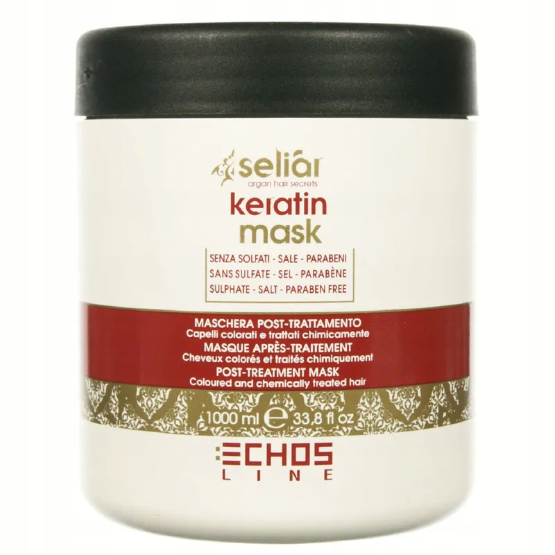 ماسک مو اچ اس لاین مدل KERATIN حجم 1000 میلی لیتر - تصویر 2