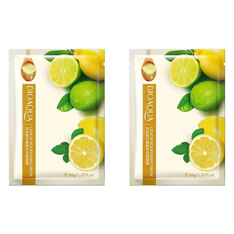 ماسک صورت بایو آکوا مدل Lemon وزن 30 گرم مجموعه 2 عددی - تصویر 2