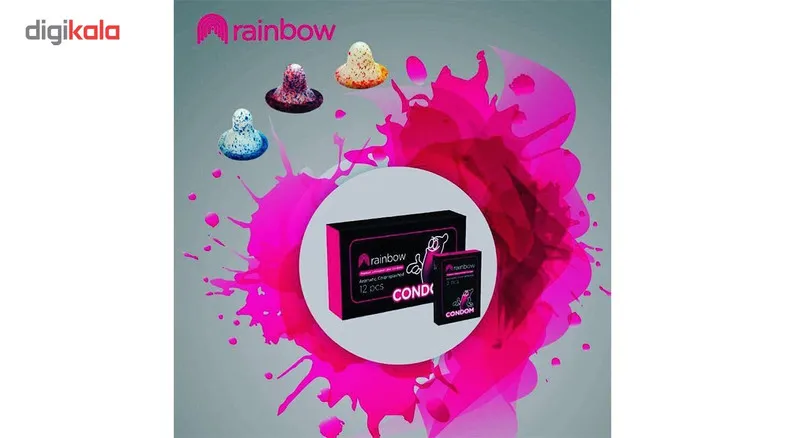 پک 6 بسته کاندوم رنگین کمان مدل Rainbow مجموعه 3 عددی - تصویر 3