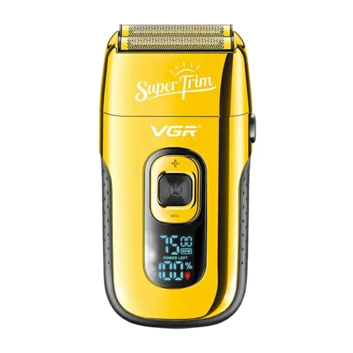 ماشین اصلاح موی صورت وی جی ار مدل V_332 با تکنولوژی برش چرخشی، باتری قابل شارژ 600mAh، قابلیت اصلاح با شماره صفر، تیغه استیل ضدزنگ و برس تمیزکننده همراه