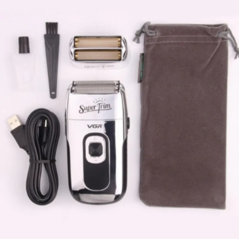 ماشین اصلاح موی صورت وی جی ار مدل V_332 با تکنولوژی برش چرخشی، باتری قابل شارژ 600mAh، قابلیت اصلاح با شماره صفر، تیغه استیل ضدزنگ و برس تمیزکننده همراه - تصویر 5