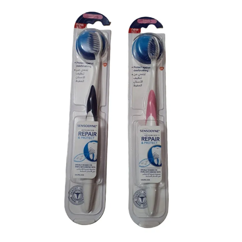 مسواک سنسوداین مدل Repair & Protect با برس نرم مجموعه 2 عددی - تصویر 2