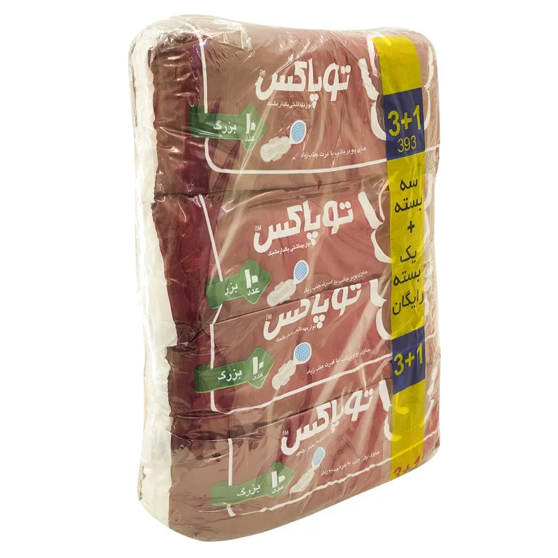 نوار بهداشتی توپاکس مدل TPX_sef-Eid10 بسته 4 عددی - تصویر 3
