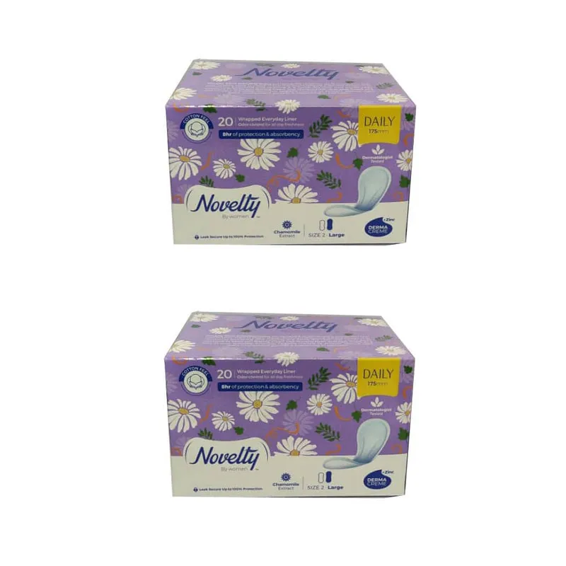 پد بهداشتی ناولتی مدل COTTON FEEL مجموعه 2 عددی - تصویر 2