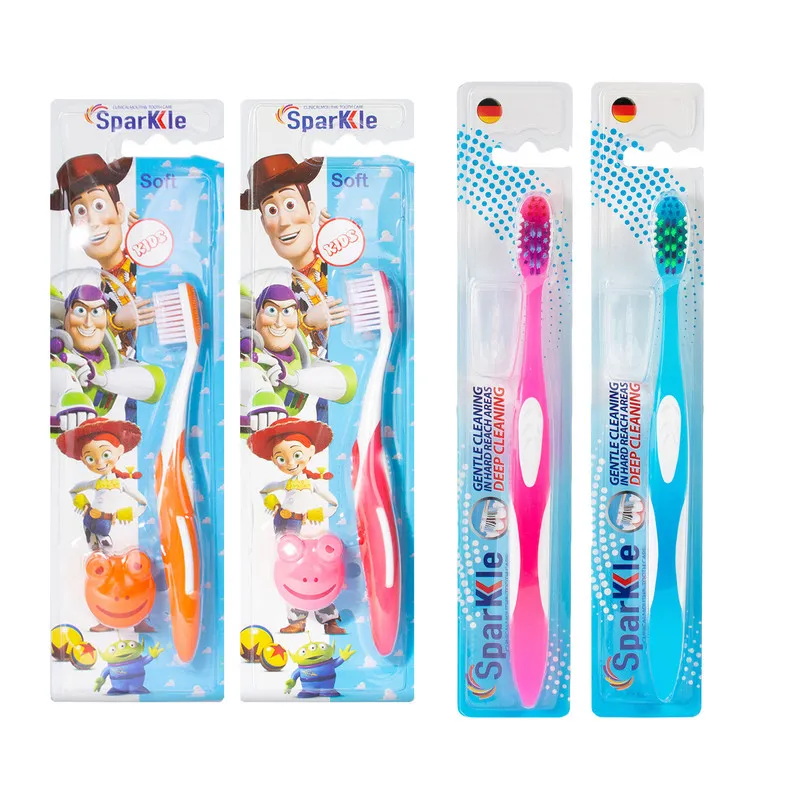 مسواک اسپارکل مدل toy family & S9-Med مجموعه 4 عددی