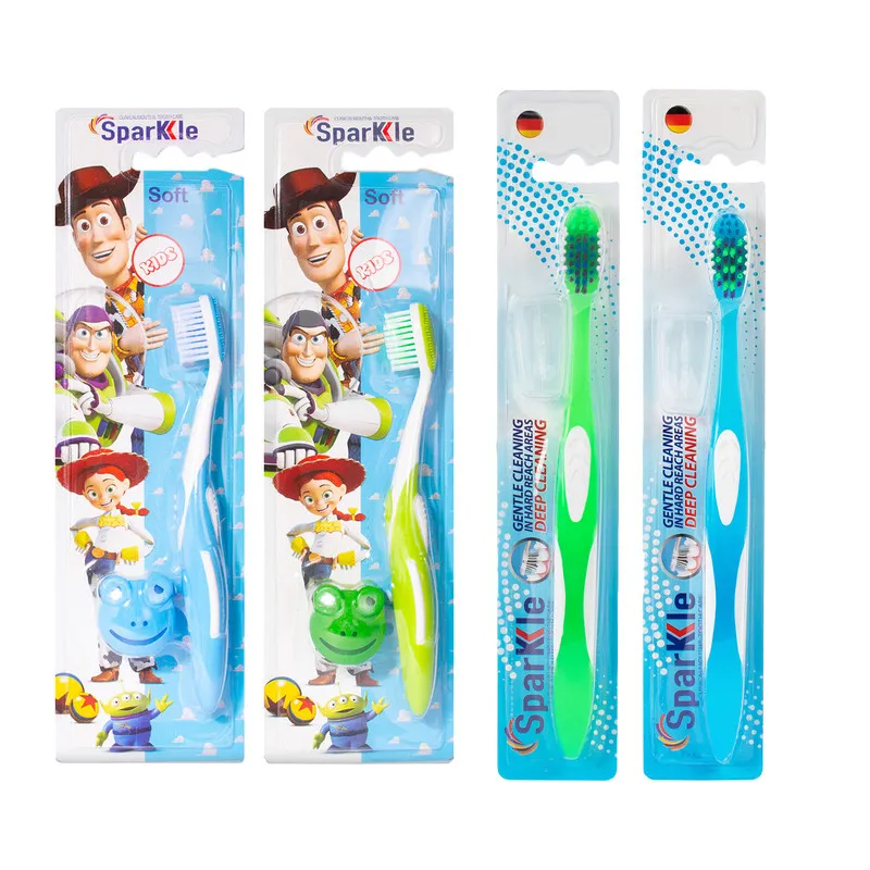 مسواک اسپارکل مدل toy family & S9-Med مجموعه 4 عددی - تصویر 2
