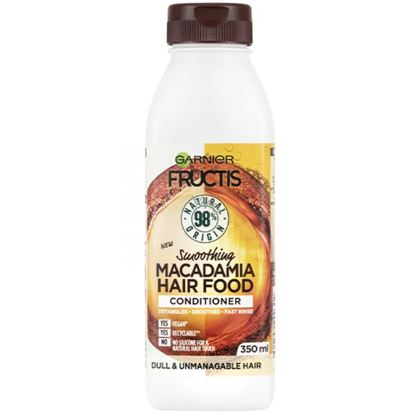 نرم کننده مو گارنیه مدل FRUCTIS smoothing MACADAMIA HAIR FOOD حجم 350 میلی لیتر - تصویر 2