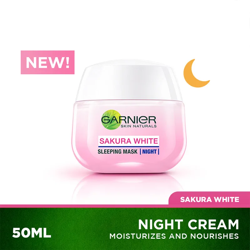 ماسک صورت شب گارنیه مدل Sakura White حجم 50 میلی لیتر - تصویر 2