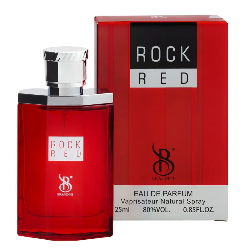 عطر جیبی مردانه برندینی مدل راک رد حجم 25 میلی لیتر