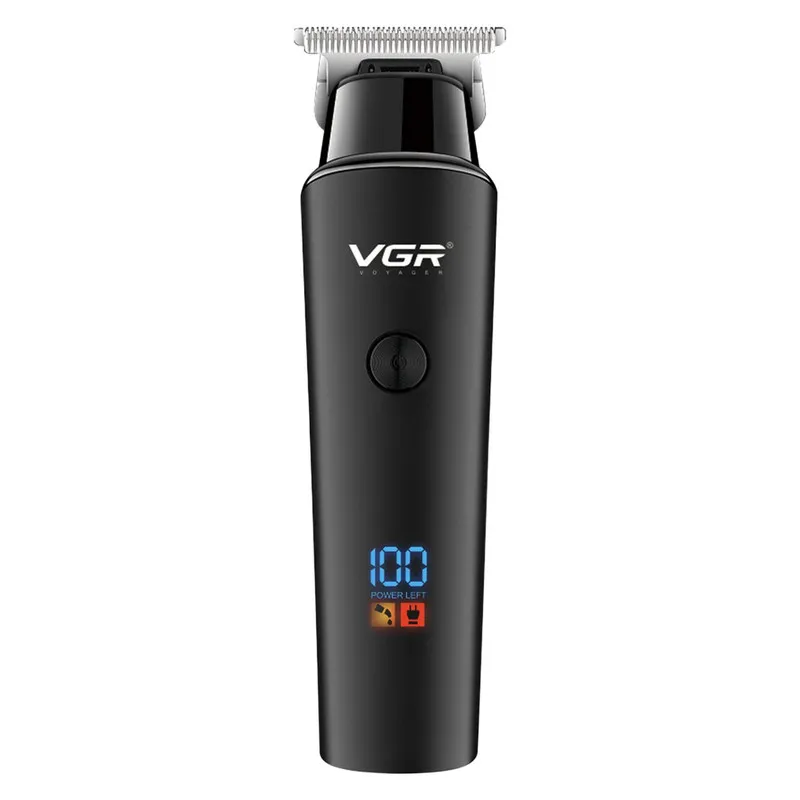 ماشین اصلاح موی سر و صورت وی جی آر مدل 937 با طراحی ارگونومیک، نمایشگر دیجیتال، باتری 2000 میلی‌آمپر ساعت، شارژ USB و سه شانه قابل تنظیم برای اصلاح دقیق و چند حالته