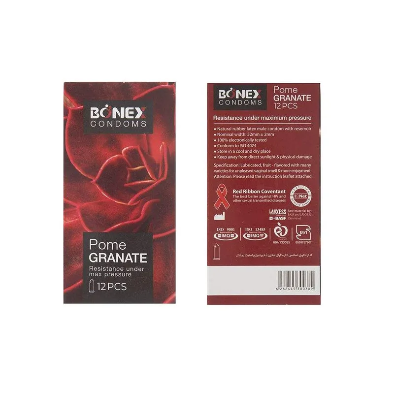 کاندوم بونکس مدل Pome Granate مجموعه 2 عددی - تصویر 2