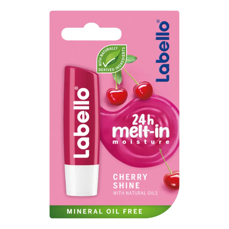 بالم لب لابلو مدل CHERRY SHINE با عصاره آلوئه‌ورا، شی‌باتر و گیلاس، مرطوب‌کننده و مغذی با ویتامین E، مناسب پوست خشک، فرم ماتیکی و رنگ قرمز روشن - تصویر 2