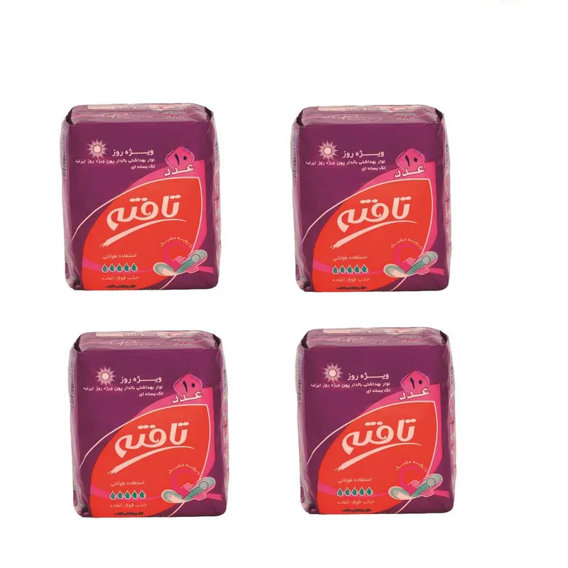 نوار بهداشتی تافته مدل Extra Wide مجموعه 4 عددی