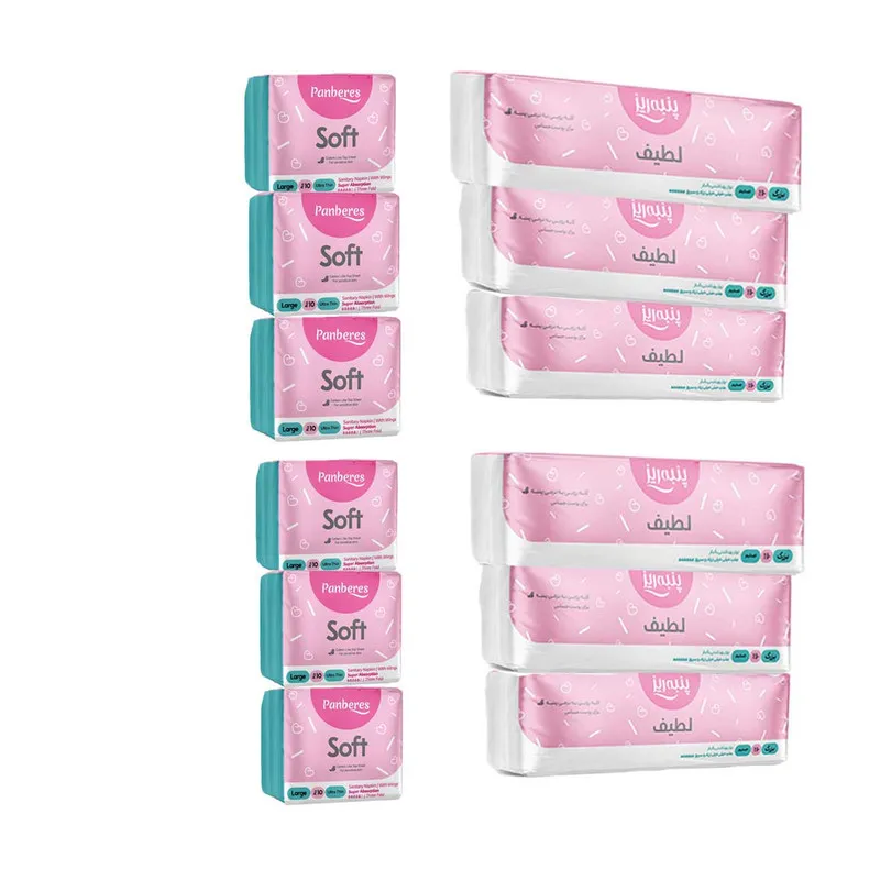 نوار بهداشتی پنبه ریز مدل R6_6 مجموعه 12 عددی - تصویر 2