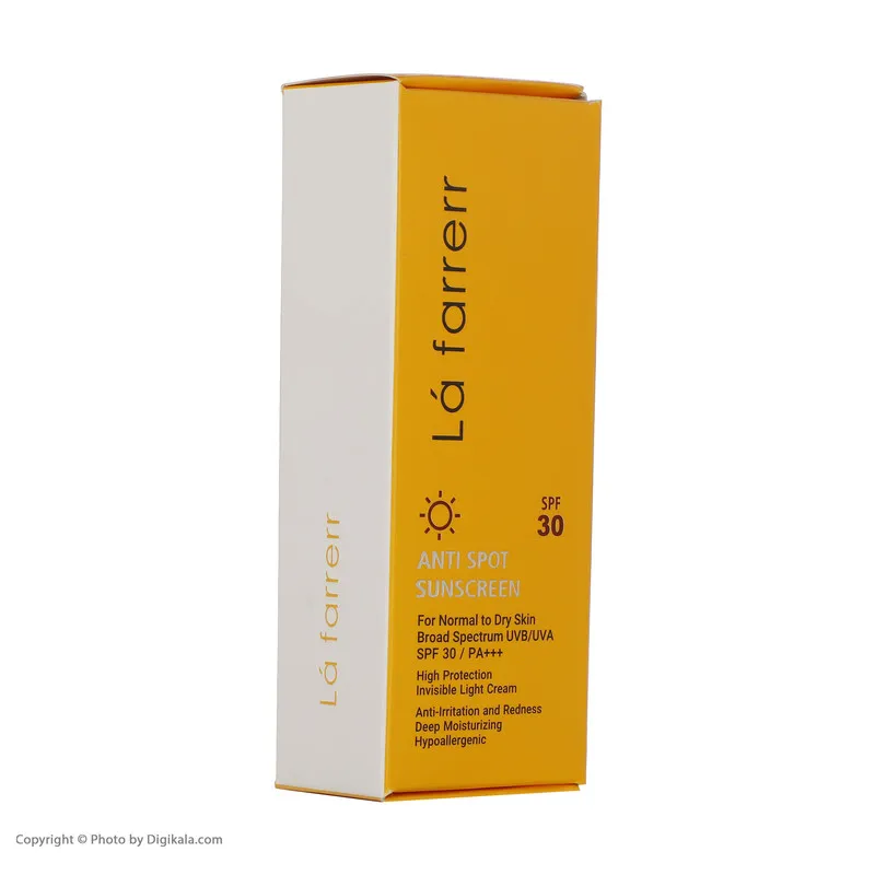 کرم ضدآفتاب و ضدلک بیرنگ لافارر مدل SPF30، مناسب پوستهای خشک و معمولی، حجم 40 میلیلیتر - تصویر 2