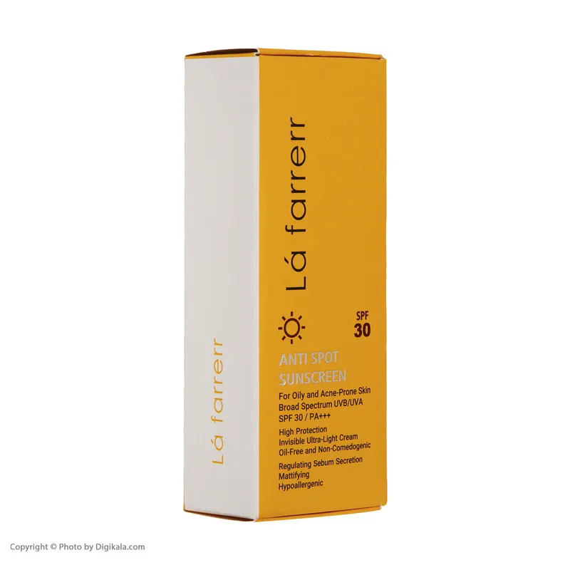 کرم ضدآفتاب و ضدلک بیرنگ لافارر مدل SPF30، مناسب پوستهای چرب، حجم 40 میلیلیتر - تصویر 2