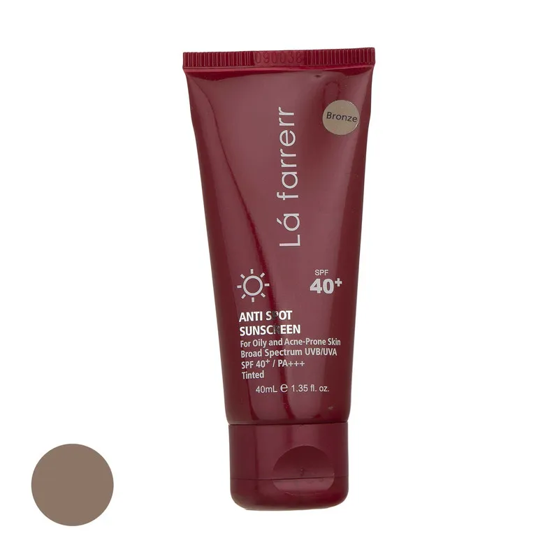 کرم ضدآفتاب رنگی لافارر مدل SPF40، مناسب پوستهای چرب، حجم 40 میلیلیتر - تصویر 2