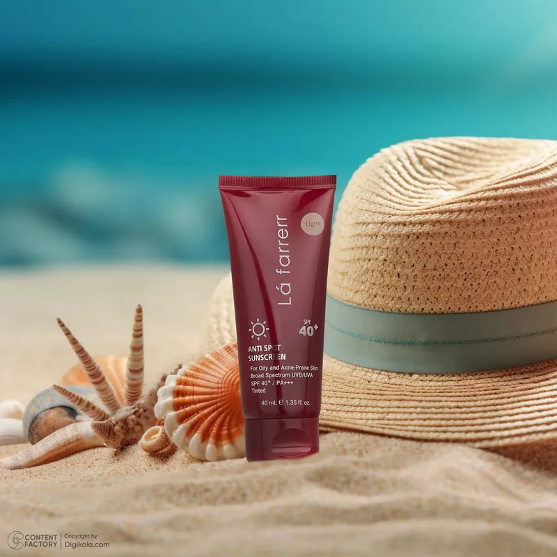 کرم ضدآفتاب و ضدلک رنگی لافارر مدل SPF40-Light، مناسب پوست‌های چرب، حجم 40 میلی‌لیتر - تصویر 2