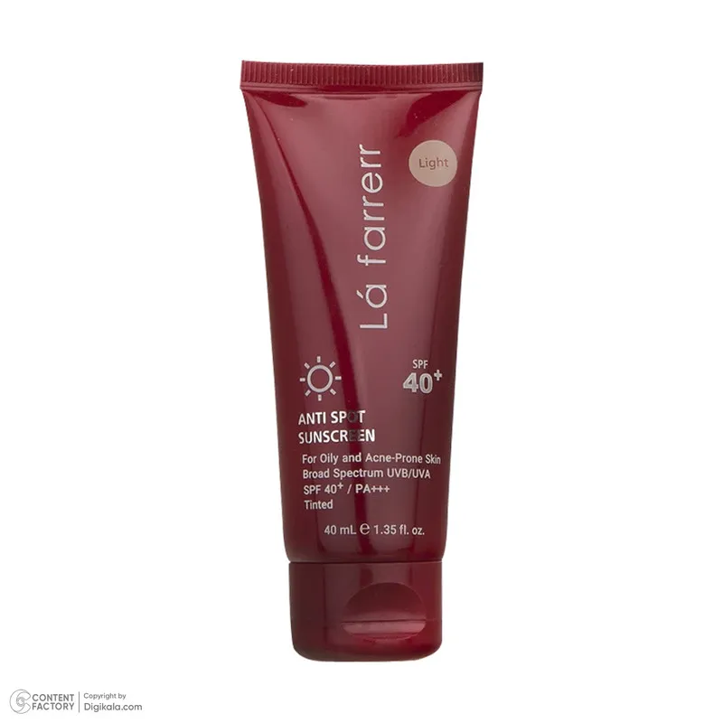 کرم ضدآفتاب و ضدلک رنگی لافارر مدل SPF40-Light، مناسب پوست‌های چرب، حجم 40 میلی‌لیتر - تصویر 4