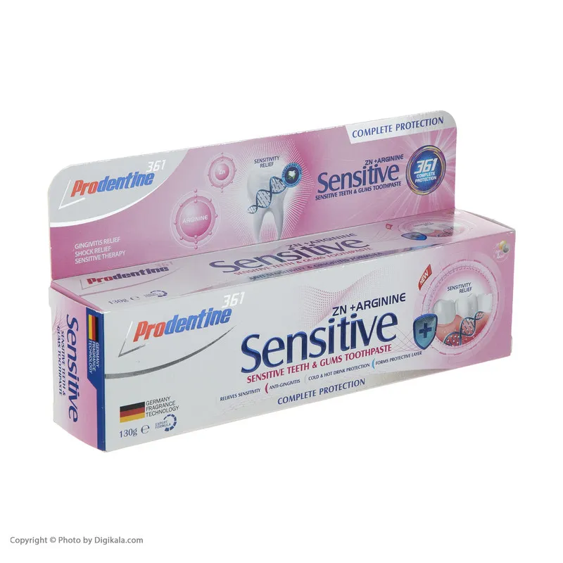 خمیر دندان پرودنتین 361 مدل Sensitive وزن 130 گرم  - تصویر 6