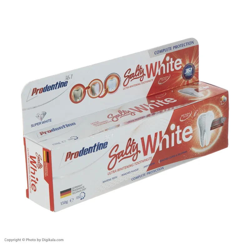 خمیر دندان پرودنتین 361 مدل Salty White وزن 150 گرم - تصویر 4