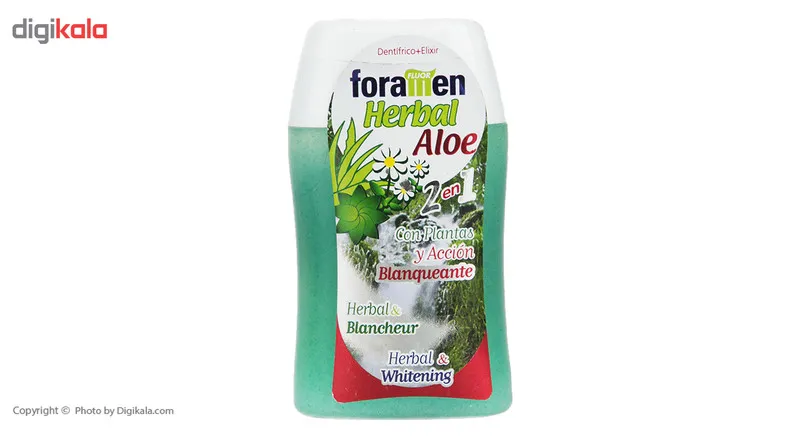 خمیر دندان و دهانشویه فورامن مدل Aloevera حجم 100 میلی لیتر - تصویر 2