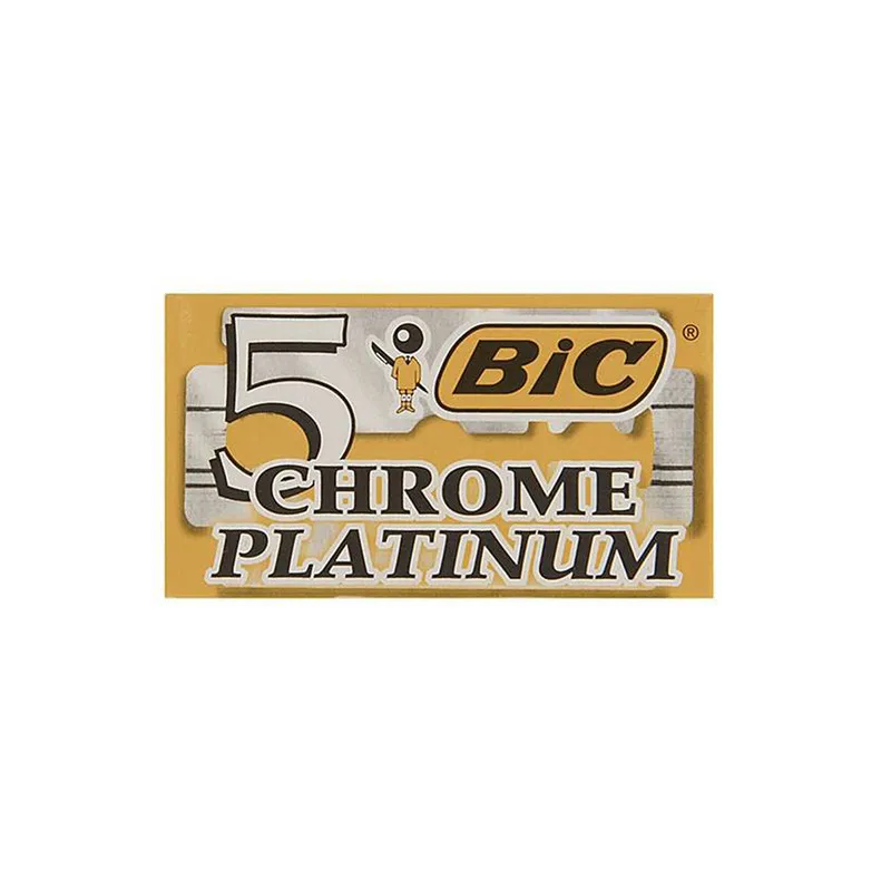 تیغ یدک سنتی بیک مدل Platinum Chromium Double Edge مجموعه 6 عددی - تصویر 2