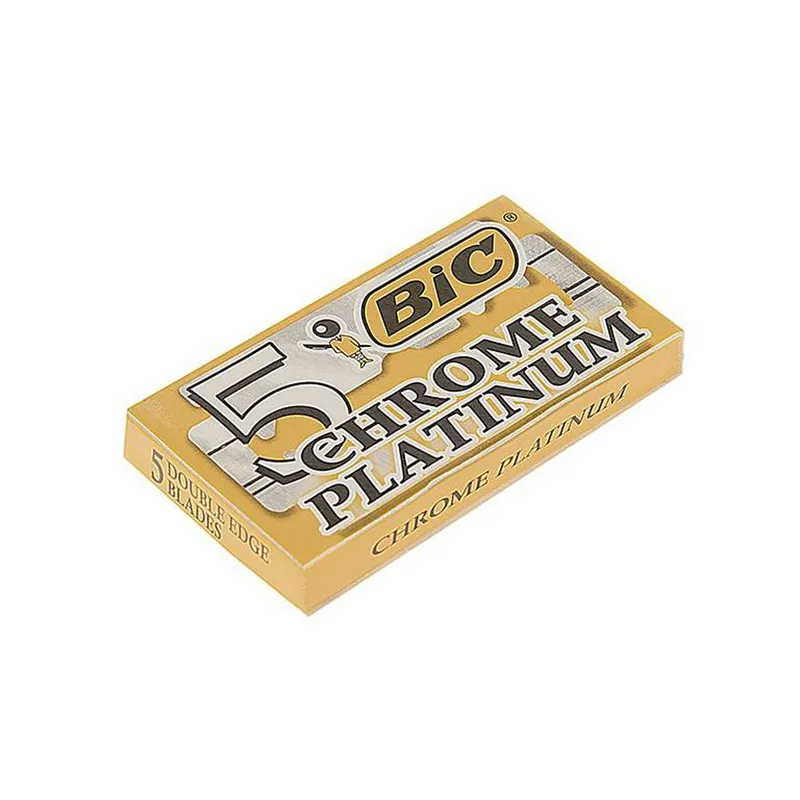 تیغ یدک سنتی بیک مدل Platinum Chromium Double Edge مجموعه 6 عددی - تصویر 3