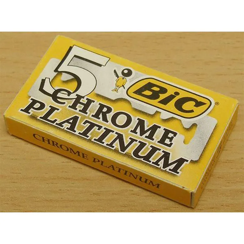 تیغ یدک سنتی بیک مدل Platinum Chromium Double Edge مجموعه 6 عددی - تصویر 4