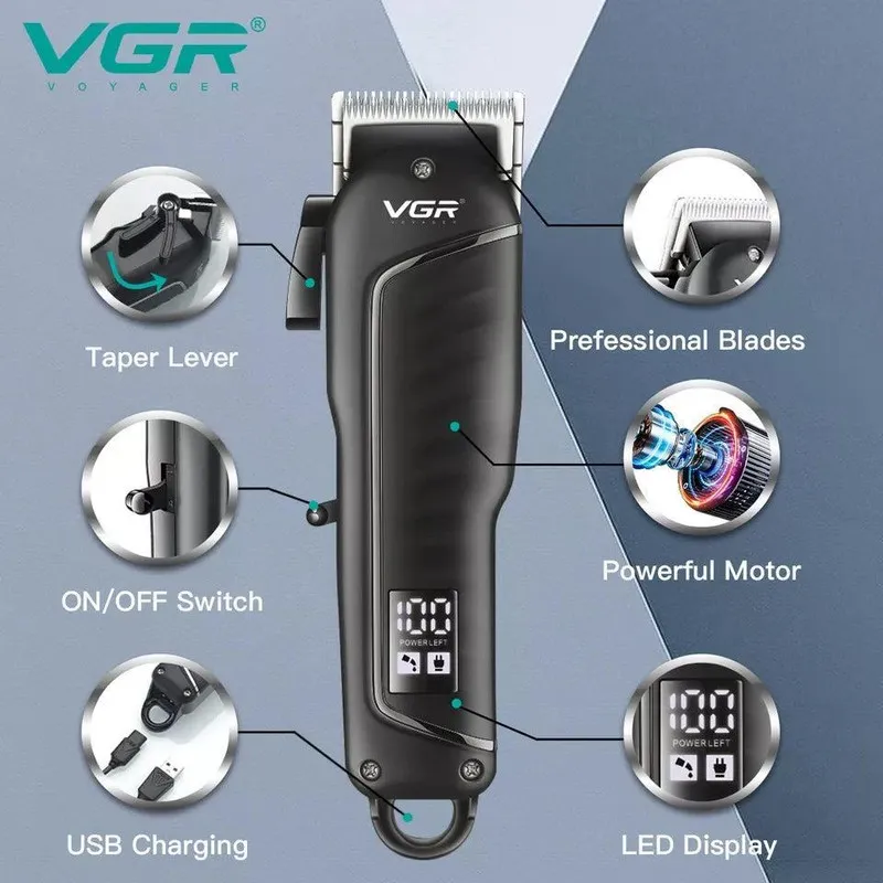 ماشین اصلاح موی سر و صورت وی جی ار مدل V-683 - تصویر 5