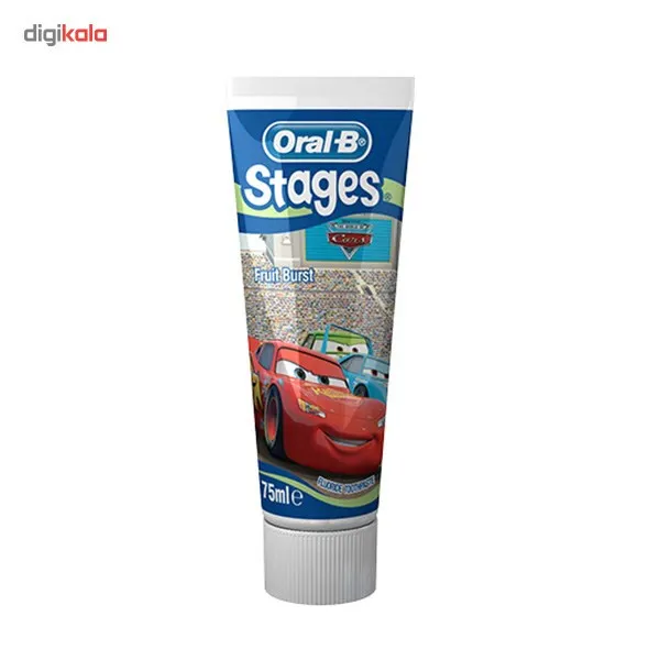 خمیر دندان اورال-بی مدل Stages Cars حجم 75 میلی لیتر - تصویر 2