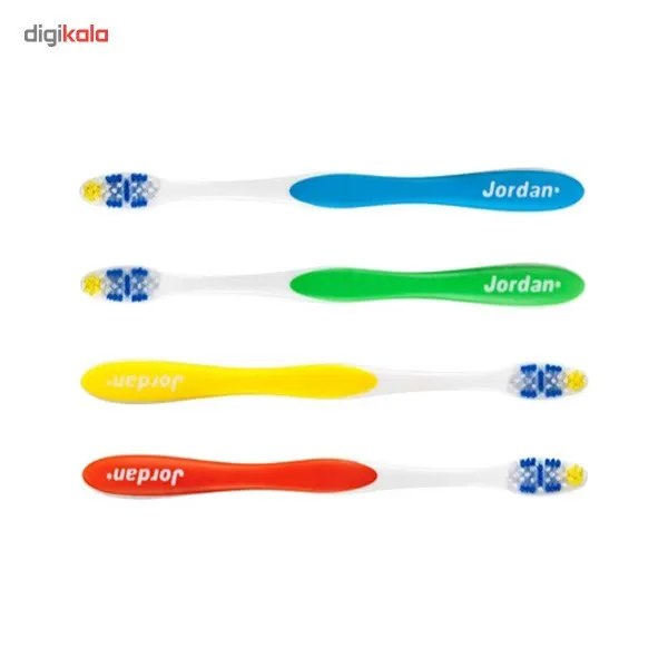 مسواک جردن مدل Total Clean با برس متوسط بسته 4 عددی - تصویر 2