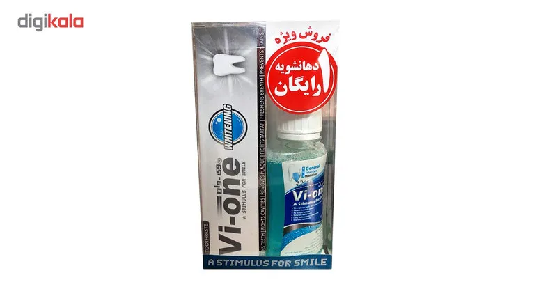 پک خمیر دندان وی وان مدل Whitening و دهانشویه مدل General - تصویر 5