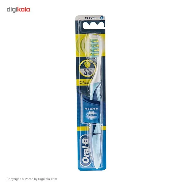 مسواک اورال-بی مدل Pulsar Anti Bacterial با برس نرم - تصویر 2