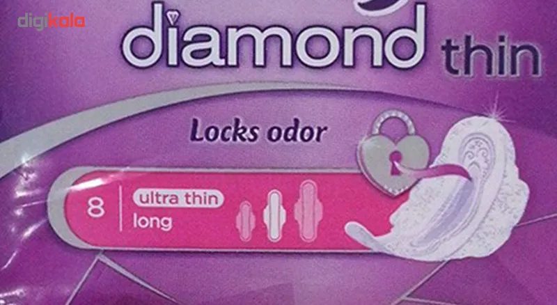نوار بهداشتی الویز مدل Diamond Thin بسته 8 عددی - تصویر 2