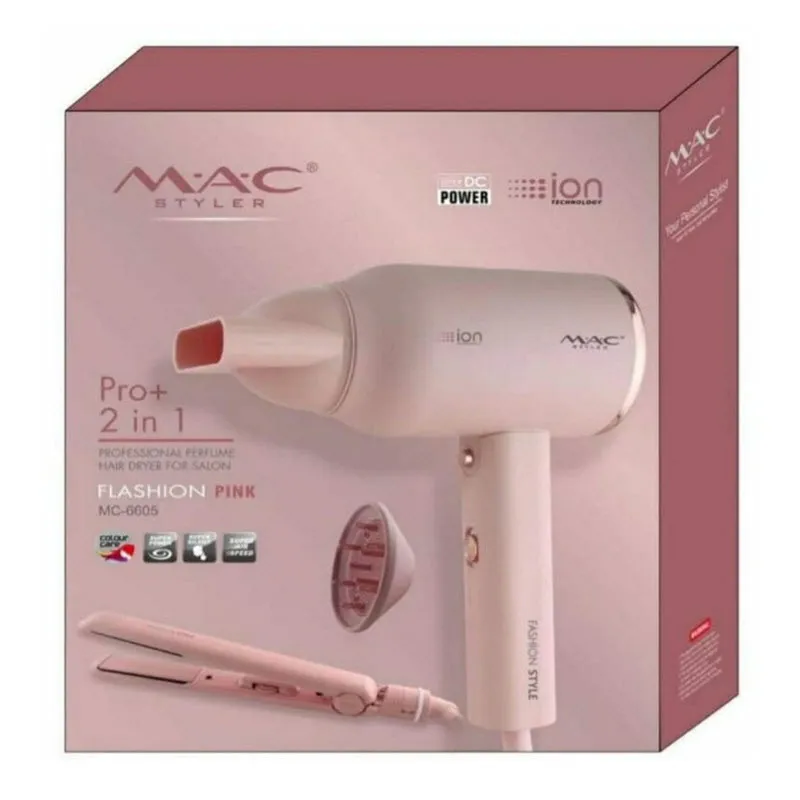 سشوار حرفه ای مک استایلر مدل MC-6605 به همراه اتو مو کد 01 - تصویر 5