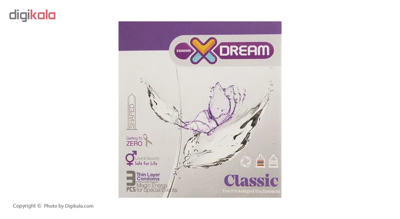 کاندوم ایکس دریم مدل کلاسیک بسته 3 عددی - تصویر 2