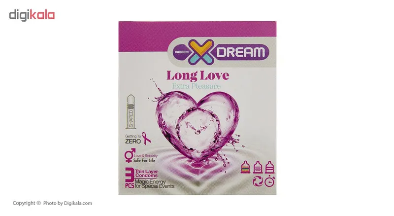کاندوم ایکس دریم مدل Long Love بسته 3 عددی - تصویر 2