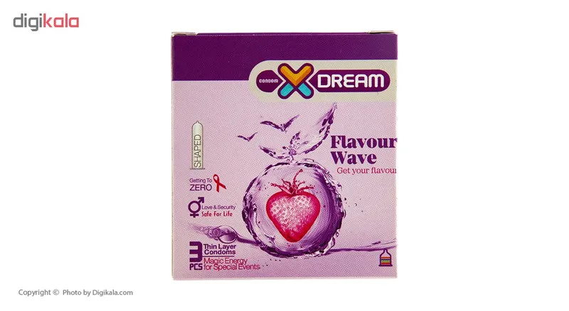 کاندوم ایکس دریم مدل Flavour Wave بسته 3 عددی - تصویر 3
