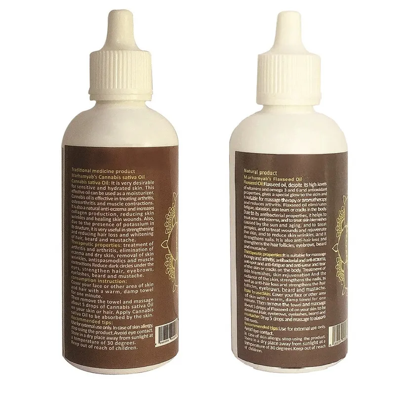 روغن تقویت کننده مو ، مژه و ابرو مرهم یاب مدل دانه کتان و شاهدانه حجم 80 میلی لیتر مجموعه 2 عددی - تصویر 2