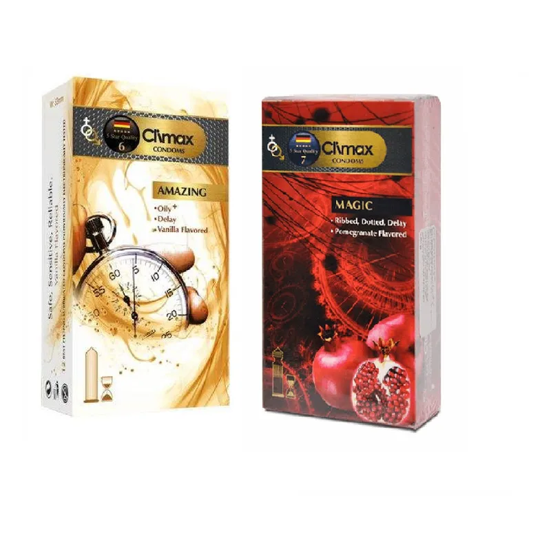 کاندوم کلایمکس مدل AMAZING بسته 12 عددی به همراه کاندوم کلایمکس مدل Magic بسته 12 عددی - تصویر 2