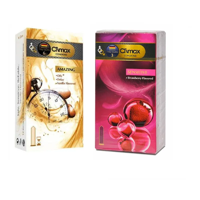 کاندوم کلایمکس مدل AMAZING بسته 12 عددی به همراه کاندوم کلایمکس مدل Sensitive  بسته 12 عددی  - تصویر 2