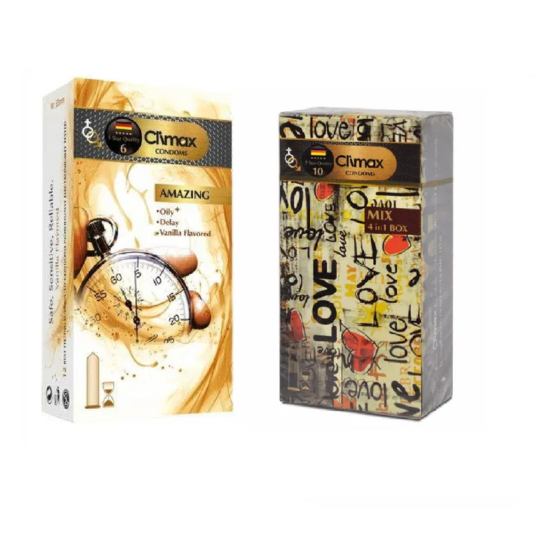 کاندوم کلایمکس مدل AMAZING بسته 12 عددی به همراه کاندوم کلایمکس مدل Mix بسته 12 عددی - تصویر 2