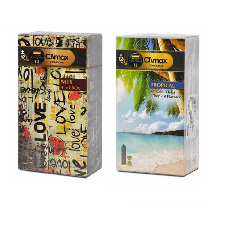 کاندوم کلایمکس مدل Mix بسته 12 عددی به همراه کاندوم کلایمکس مدل Tropical بسته 12 عددی - تصویر 2