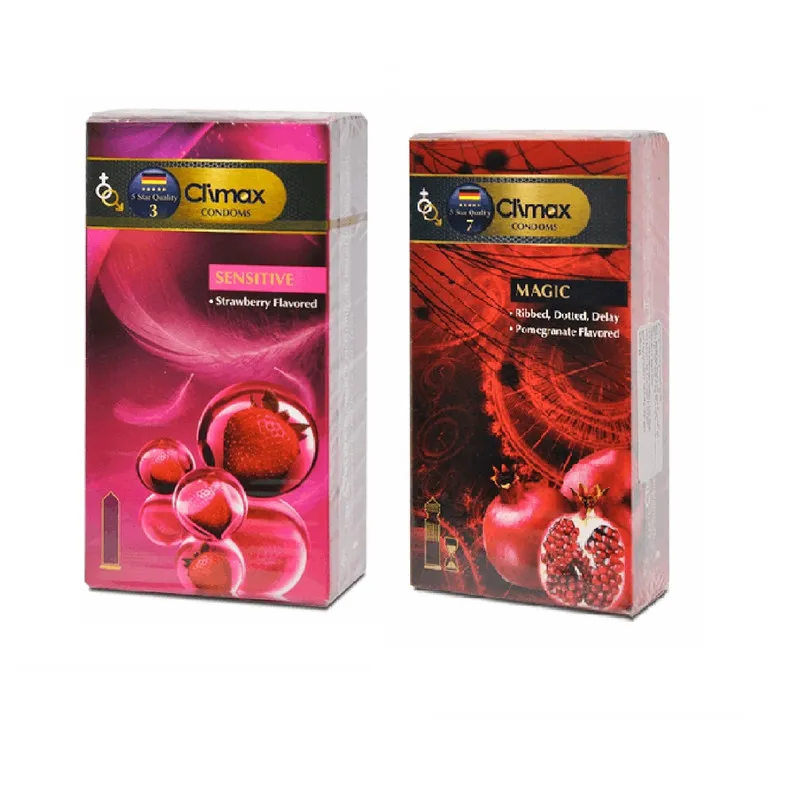 کاندوم کلایمکس مدل Sensitive بسته 12 عددی به همراه کاندوم کلایمکس مدل Magic بسته 12 عددی - تصویر 2