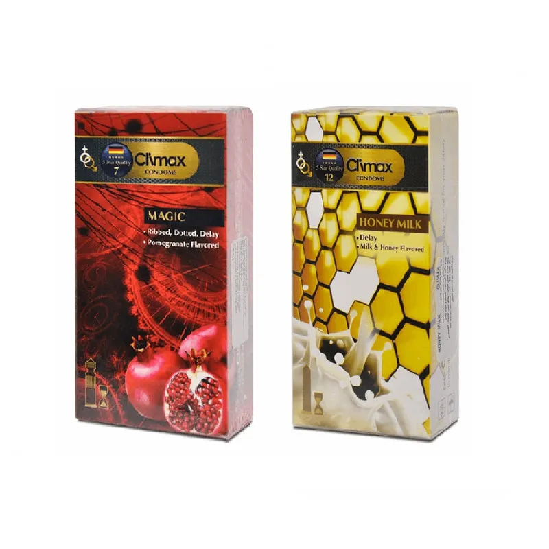 کاندوم کلایمکس مدل Magic بسته 12 عددی به همراه کاندوم کلایمکس مدل Honey Milk بسته 12 عددی - تصویر 2